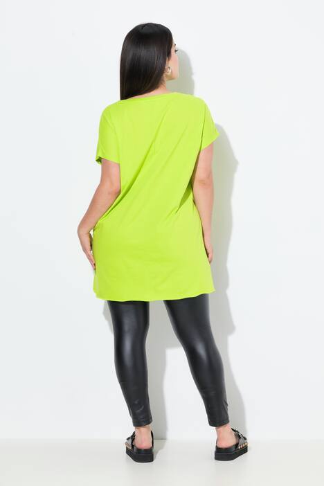 T-skjorte, oversized, pynteglidelås, lomme