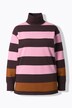 Sweatshirt, striper, ståkrage, langermet, økologisk bomull