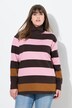Sweatshirt, striper, ståkrage, langermet, økologisk bomull