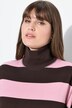Sweatshirt, striper, ståkrage, langermet, økologisk bomull