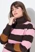 Sweatshirt, striper, ståkrage, langermet, økologisk bomull