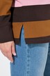 Sweatshirt, striper, ståkrage, langermet, økologisk bomull
