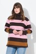 Sweatshirt, striper, ståkrage, langermet, økologisk bomull