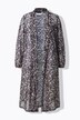 Veste longue en tulle transparent, motif léopard et coupe ouverte