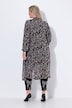 Veste longue en tulle transparent, motif léopard et coupe ouverte