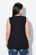 Top, slim fit, glitterstatement, franje