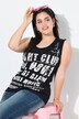 Top, slim fit, glitterstatement, franje