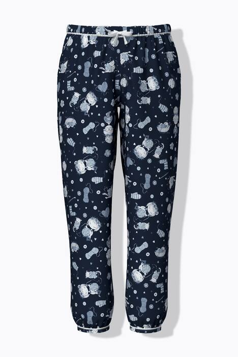 Pyjama, katten, tuniekhals, lange mouwen