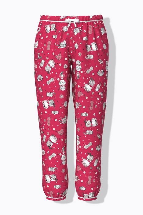 Pyjama, katten, tuniekhals, lange mouwen