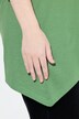T-shirt en coton bio avec broderie, col V et manches 3/4