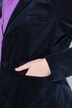 Fluwelen blazer, licht getailleerd, reverskraag, acetaat voering