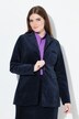 Fluwelen blazer, licht getailleerd, reverskraag, acetaat voering
