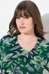 Shirt, bladeren, V-hals, 3/4-mouwen, biologische katoen