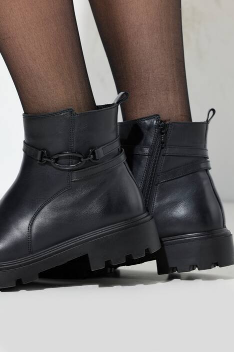 Bottines en cuir Ara, fermeture zippée et semelle intérieure amovible - largeur H