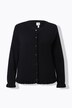 Vest, volants, knoopsluiting, ronde hals, lange mouwen
