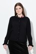 Vest, volants, knoopsluiting, ronde hals, lange mouwen