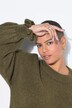 Gebreide jurk, oversized, mouwen met ruches
