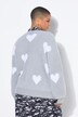 Cardigan morbido dal taglio oversize con cuori