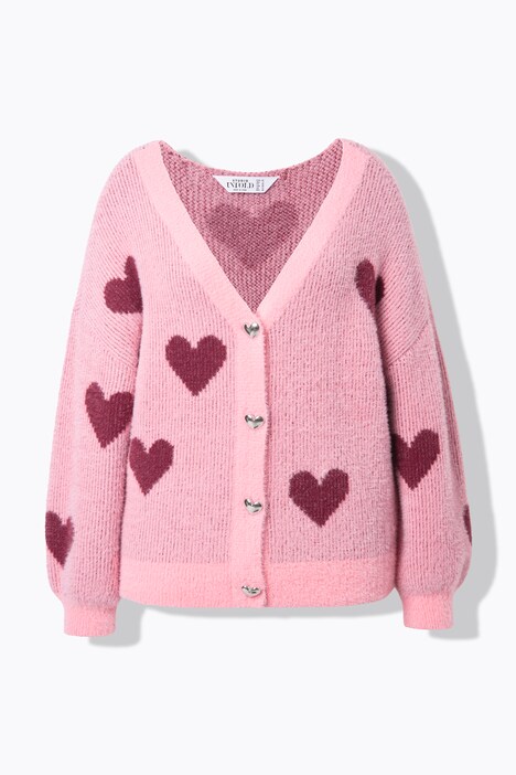 Vest, oversized, extra zacht, hearts