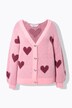 Cardigan oversize. Maille ultra-douce. Motif cœurs
