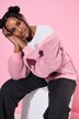 Cardigan oversize. Maille ultra-douce. Motif cœurs