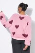 Cardigan oversize. Maille ultra-douce. Motif cœurs