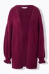 Lang vest, oversized, mouw met rimpeling