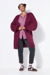 Lang vest, oversized, mouw met rimpeling