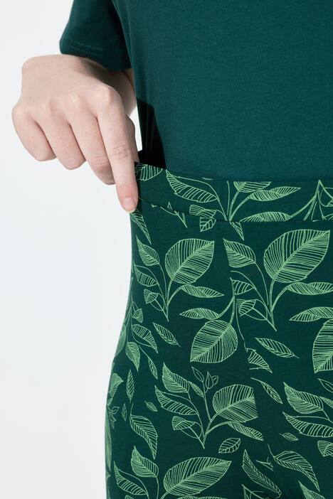 Leggings, hojas, cintura elástica, algodón orgánico