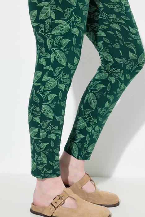 Leggings, hojas, cintura elástica, algodón orgánico