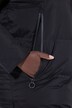 Manteau matelassé technique Sympatex à capuche, matière imperméable