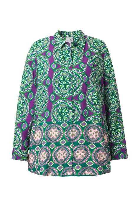 Košilová halenka, ornamenty, límeček, dlouhé rukávy