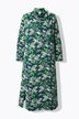 Robe en molleton de coton bio, col bénitier et manches longues