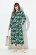 Robe en molleton de coton bio, col bénitier et manches longues
