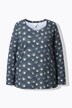 T-shirt, classic, hjerteudskæring, langærmet, økologisk bomuld
