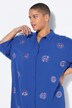 Midi-jurk, oversized, mousseline, ogen-borduursel