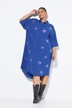 Midi-jurk, oversized, mousseline, ogen-borduursel