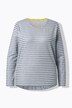 Stribet t-shirt, langærmet, rund hals