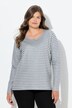 Stribet t-shirt, langærmet, rund hals