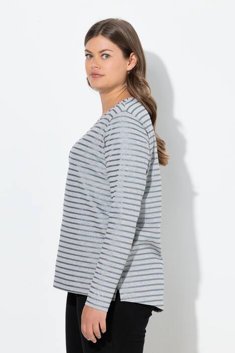 Gestreept shirt, lange mouw, ronde hals