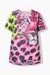 T-shirt, A-lijn, luipaard-patchmotief
