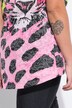 T-shirt, A-lijn, luipaard-patchmotief