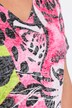 T-shirt, A-lijn, luipaard-patchmotief
