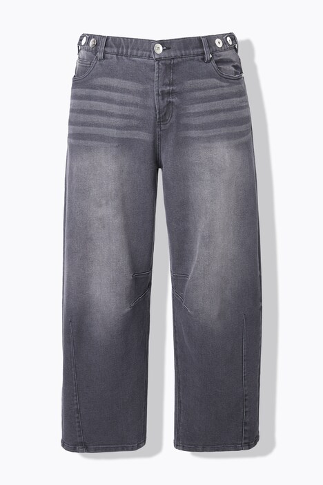 Barrel-jeans, wijde ballonpijp, hoge taille, 5-pocket