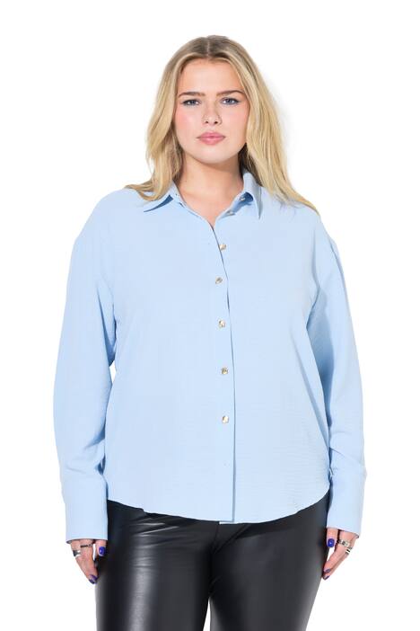 Košilová halenka, oversize, ozdobné knoflíky