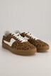Sneakers en cuir, imitation léopard – largeur H