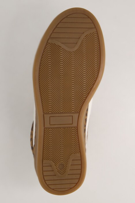 Leren sneakers, leo-look, wijdte H