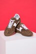 Sneakers en cuir, imitation léopard – largeur H