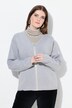 Chaqueta de punto, cremallera, cuello en V, manga larga, algodón orgánico