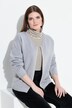 Chaqueta de punto, cremallera, cuello en V, manga larga, algodón orgánico